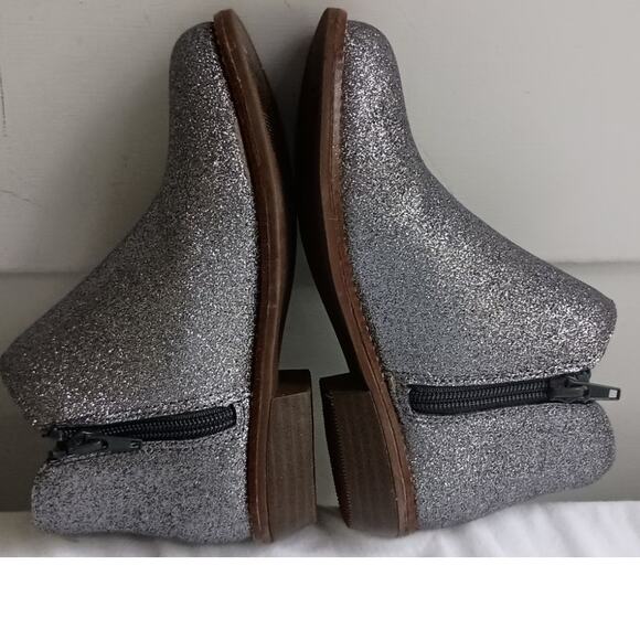 Hanna Andersson Krista Charcoal Glitter Ankle Boots Size 13 EUC - Picture 8 of 10